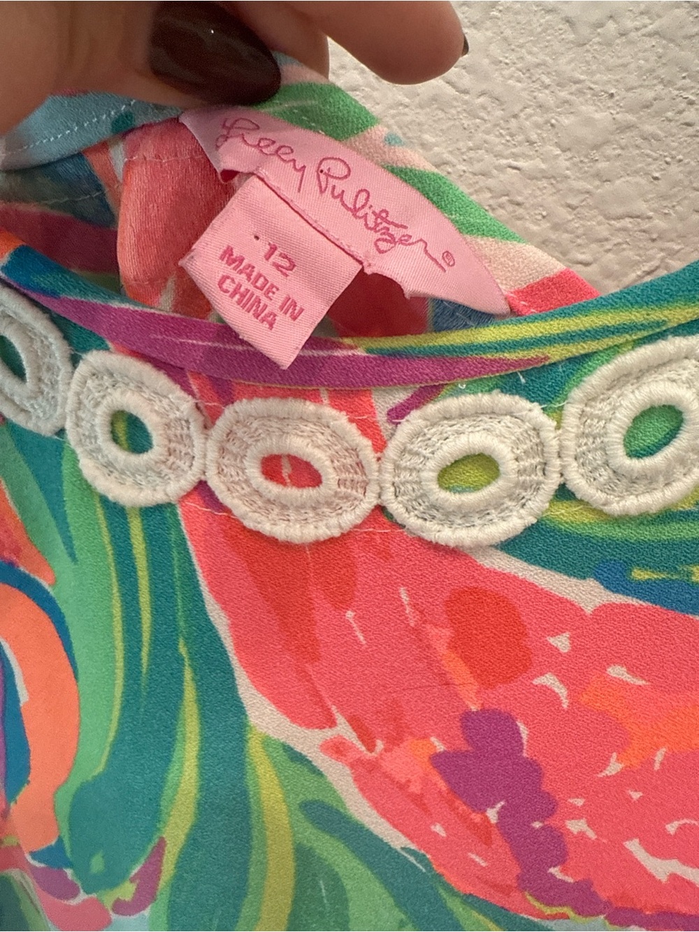 Lilly Pulitzer Tunic Top Size 12 Multicolor Print Sleeveless - Picture 2 of 4